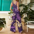 thumbnail image 6 of Fgvctg Mardi Gras Womens Overalls Wide Leg Pant Carnival Party Spaghetti Straps Comfy Mask Graphic Jumpsuits Sleeveless Bib Overalls Sprimg Rompers Clothes With Pockets Light Purple XXXL, 6 of 6