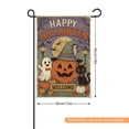 thumbnail image 4 of KRONDO Halloween Garden Flag 12x18 Double Sided, Ghost Pumpkin Welcome Yard Flag, Burlap Spooky Outdoor Lawn Decor for Farmhouse Patio & Garden, 4 of 10