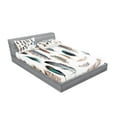 thumbnail image 2 of Ambesonne Animal Fitted Sheet & Pillow Sham Set, Bird Body Feathers Set, Queen, Multicolor, 2 of 2