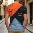 thumbnail image 5 of TOWED22 Men's Halloween Shirts Short Sleeve Halloween Tees Crewneck Print Halloween Tshirts Casual Holiday Halloween Tops(H160-Orange,L), 5 of 7