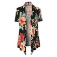 thumbnail image 1 of MixMatchy Women's Floral Pattern Lightweight Front Open Front Short Sleeve Cardigan, 1 of 4