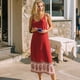 thumbnail image 4 of TEELYNN, vestidos largos sexis con aberturas laterales para mujer, vestidos 2020 para playa, vestido de verano, vestido casual rojo con estampado floral, vestidos bohemios con tirantes, bata, 4 of 5