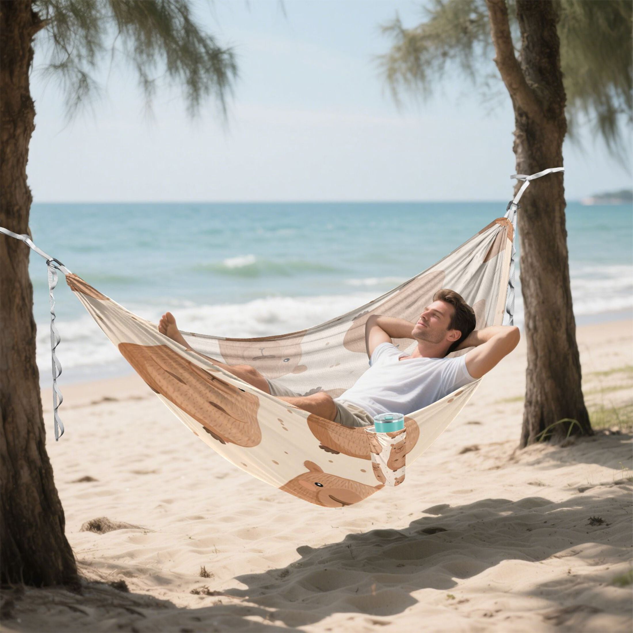 Hammock Camping Hammock Nylon Portable Hammock Travel Camping Hammock Capibara Cute