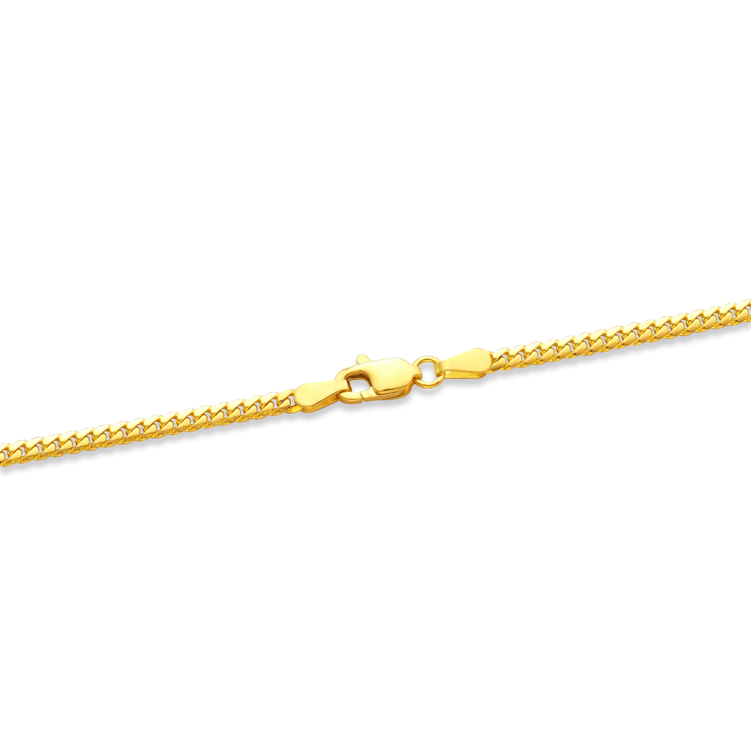 14K Solid Gold Cuban Curb Chain Necklace – 2.5mm To 7mm Widths, Lobster Claw Clasp, Yellow Or White Gold