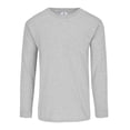 thumbnail image 1 of Playera Peso Completo Cuello Redondo Manga Larga para Caballero, Color Gris Jaspe, Talla Chica, 90% Algodón-10% Poliéster. Yazbek C0304, 1 of 3