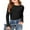 60# Black, variant on Girls' Long Sleeve Shirts Ribbed Knit Slim Fitted Kid's Tops Crew Neck Casual Tees Tight Basic Undershirts,Navy 11-12Y