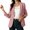 Pink, variant on Women's Open Front Blazer Business Casual Long Sleeve Lapel Suit Jacket Work Office Coat Black XL