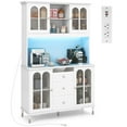thumbnail image 1 of Gymax 73'' Tall Kitchen Pantry Storage Cabinet w/ LED Lights and Power Outlets, 1 of 10
