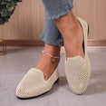 thumbnail image 6 of Miluxas Womens Flat Shoes Classic Pointed Toe Flats Knitted Dress Shoes Soft Flats for Woman Comfortable Dressy Beige 9.5(43), 6 of 8