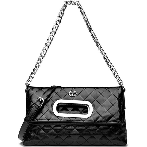 Quilted Shoulder Bags for Women PU Leather Rhombic Lattice Crossbody Bags Soft Flap Handbags and Purses