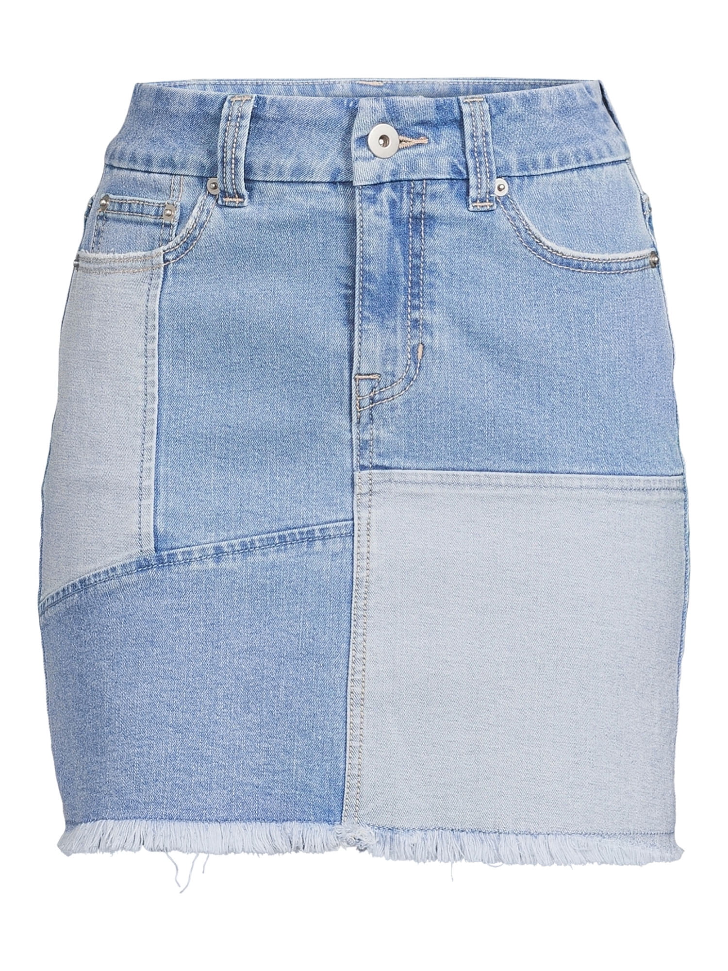 【NONCODE】Ber pocket mini skirt No Boundaries Juniors' Fitted Denim Mini Skirt with Stretch