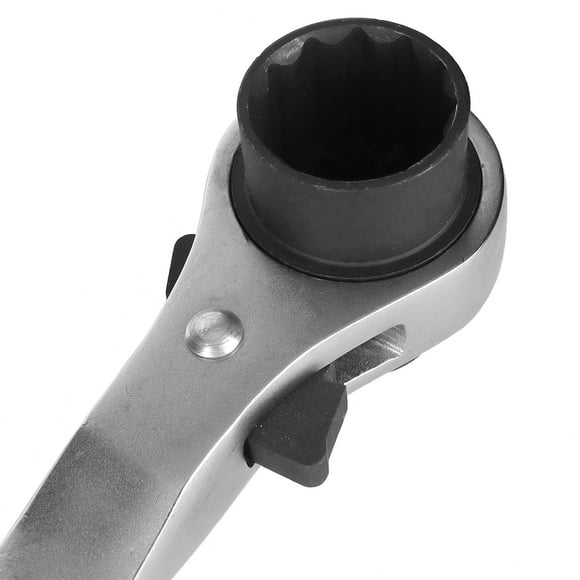 TU JW2730 Scaffold Spud Wrench, Chrome Vanadium Steel Ratchet Wrench Pointed Tail Spanner 27 X 30mm, Ratchet Spanner Ratcheting Socket Wrench Tool, Repair Tool
