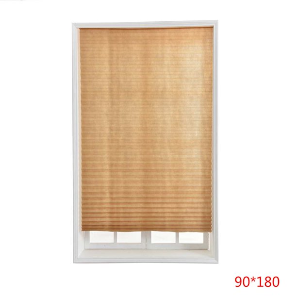 SelfAdhesive Pleated Blinds Half Blackout Windows Curtains Office