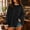Black, variant on Endives Women's Sweaters Crew Neck Cable Knit Long Sleeve Pullover Sweater Casual Fall Top M