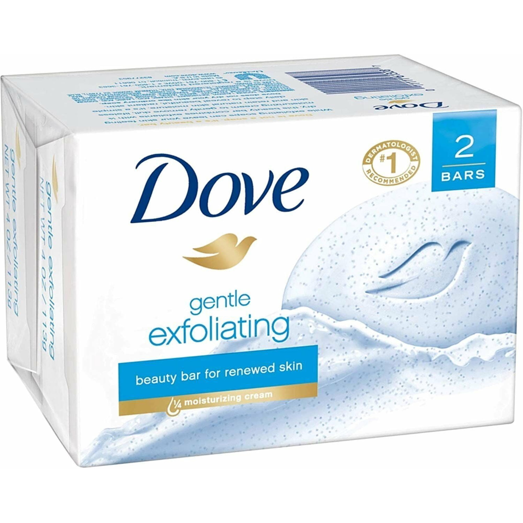 5 Pack - Dove Gentle Exfoliating Beauty Bars White 8.40oz 2 Bars Each