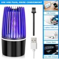 thumbnail image 3 of 2 piezas Bug Zapper Mosquito Killer Repelente de mosquitos eléctrico Exterior Interior Mosquito Zapper con 360 grados LED Fuente de alimentación USB, 3 of 5