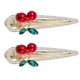 thumbnail image 1 of 2 pinzas para el pelo de cereza dulce con diamantes de imitación de cereza y fruta, pasadores para el pelo con clip de pico de pato, accesorios para el pelo, clip de cereza brillante para mujeres y ni, 1 of 5