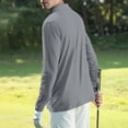 thumbnail image 5 of WTOBBY Men's Classic Golf Shirt with Ice Silk Fabric, Breathable Long Sleeve, Performance Collar, Lightweight Design, and Quick Dry for Summer Casual Wear UPF Protection ,Gray 2XL, 5 of 5