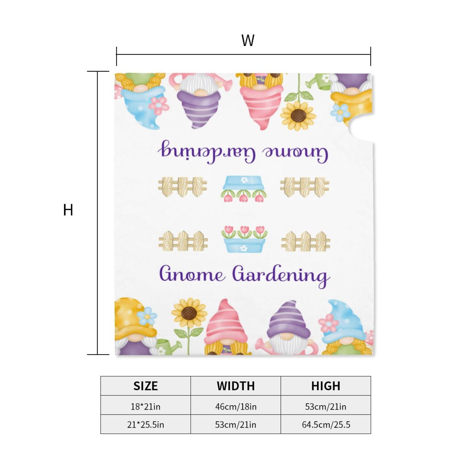 Logiee Watercolor Gnome Garden Print Post Letter Box Wrap Decor, Mailbox Cover Suitable for Standard Mailbox and Large Size Mailbox,Outdoor Yard Decoration-21x18 in