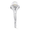 thumbnail image 4 of 925 Sterling Silver Polished Diamond and Freshwater Cultured Pearl Ring Size 9 Measures 2mm Wide Jewelry Gifts for Women, 4 of 7