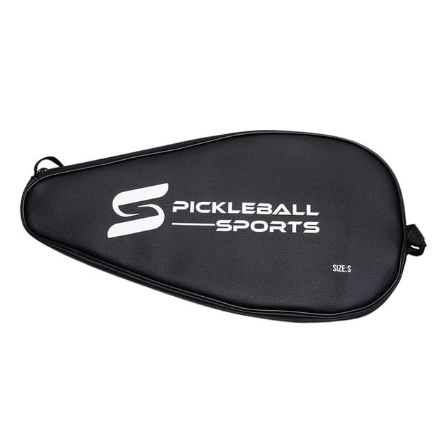 Bolsa de Pickleball de piel sintética con cremallera y correa de hombro ajustable, protección deportiva, portátil para gimnasio, viajes al libre, Sostener una sola paleta
