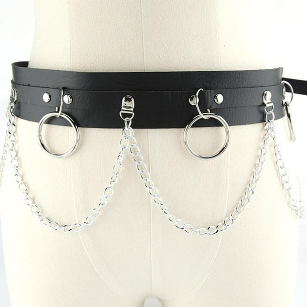 Cinturón Gótico de Cadena Macarena Negro 2