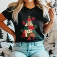 thumbnail image 2 of Christmas Tree Patchwork Print - Women's Short Sleeve Graphic T-Shirt, 2 of 9