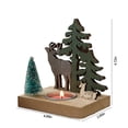 thumbnail image 3 of YOHAVEN Christmas Wooden Candle Holder Decorative Tealight Holder Rustic Table Centerpiece Candlestick Ornament for Holiday Party Fireplace Mantle, 3 of 8