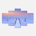 thumbnail image 2 of Jetty in Frozen Lake Netherlands - Wooden Sea Bridge Canvas Wall Art, 2 of 3
