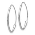 thumbnail image 5 of Auriga Fine Jewelry 14K White Gold Wire Threader Hoop Earrings for Women, 5 of 5