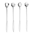 thumbnail image 3 of Stainless Steel Petal Spoon Long Handle Ice Cream Sundae Stirring Ladle 18cm Sakura, 3 of 8