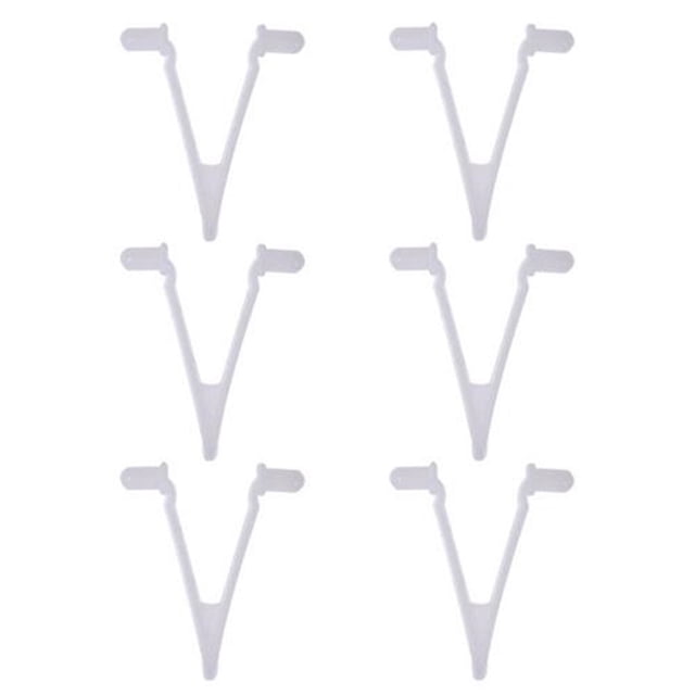 6pcs Plastic V-Clip Pool Brush Skimmer Vacuum Head Swimming Pool Replacement Pole Attachments