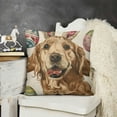 thumbnail image 2 of Happy Pillow Covers , Dog Cat Spring Home Farmhouse Holiday Colorful Decorative Throw Pillows for Home Sofa Couch Decoration, 2 of 5