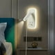 thumbnail image 3 of Luz de pared LED, luz de lectura de cabecera con interruptor, puerto de carga USB, iluminación ambiental ajustable para dormitorio (luz natural de 3W + luz cálida de 9W) blanca, 3 of 5