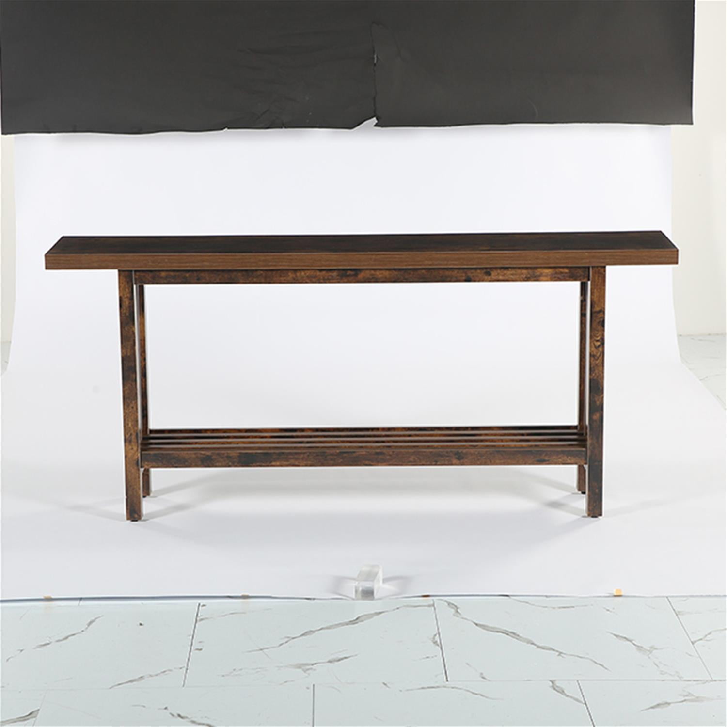 Demi Bonn 66.9" Console Table, Farmhouse Entryway Table Sofa Table Behind Couch, Foyer Display Table, Brown