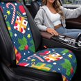 thumbnail image 4 of Eheartsgir Anti-Dust Car Front Seat Covers for Most Vehicles, Quilted Padded Fabric Non-Slip Car Seat Covers, Christmas Holiday Print, 4 of 7