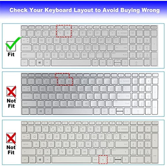 Cubierta para Teclado para 17.3" HP Envy 17 17M 17-BS/BW/AE |15.6 HP E