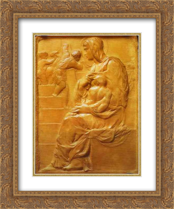 Michelangelo 2x Matted 20x24 Gold Ornate Framed Art Print