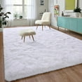 thumbnail image 5 of Homore Cute Fluffy Velvet Carpet Soft Washable Area Rugs for Bedroom/ Living Room Decoration,9'x12',White, 5 of 8
