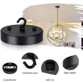 thumbnail image 2 of GFDYREE ZOOSSI 5 Inches Steel Light Canopy Kit, Black Ceiling Canopy Kit with Hook, Modern Ceiling Light Plate, Light Fixture Canopy for Pendant Light, Chandelier Canopy with All Mounting Ha, 2 of 7