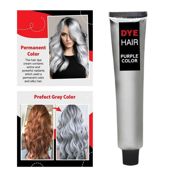 Color gris plateado permanente para el cabello crema peinado para de Halloween mujeres hombres - gris Yinane cera de color de cabello cera de cabello