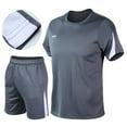 thumbnail image 4 of Trajes deportivos de manga corta para correr, Chándales de manga corta para hombre, traje deportivo para gimnasio, traje deportivo para correr para hombre, elegante y moderno, 4 of 8