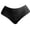 AQ17_Black, variant on Womens Underwear Mid Waisted Lace Briefs Hipster Breathable Soft Panty Comfortable Full Coverage Panties Hot Pink L