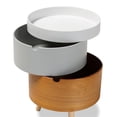 thumbnail image 3 of Baxton Studio Elison Table d'Appoint en Bois à 3 Niveaux Multicolore, 3 of 6
