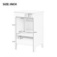 thumbnail image 3 of 20" Bathroom Vanity with Sink & Storage, Real Wood Cabinet with Soft-Close Door & Drawer, White, Compact Bathroom Organization Solution, 3 of 9