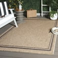 thumbnail image 2 of SAFAVIEH Retreat Luigi Bordered Indoor/Outdoor Area Rug, Natural/Black, 4' x 6', 2 of 16