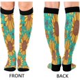 thumbnail image 2 of 1 Pairs Sunflower Pattern Compression Socks for Women Men Knee High Stocking for Running, Athletic, Medical Gift, 2 of 7