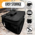 thumbnail image 3 of OVENTE Collapsible Soft Cooler Bag, Insulated Lunch Bag with Double-Deck Leakproof Compartments, Waterproof Exterior, Portable for Work, Travel, Beach, Camping and Road Trips, Black CCBI024B, 3 of 8