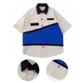 thumbnail image 4 of Camisa con botones bordada con estampado de letras para hombre, blusa de manga corta con cuello vuelto Retro de verano, 4 of 8