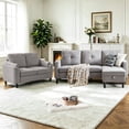 thumbnail image 3 of Pingliang Home Living Room Furniture Set,Sectional Sofa Couch with Storage Ottoman and Loveseat,3 Seater L-shaped Sofa and 2 Seater Couch for Home Apartment Studio Office, 3 of 8